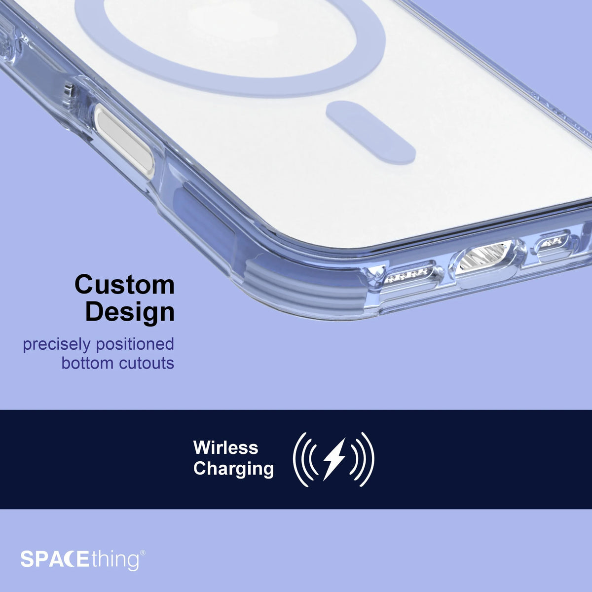 Spacething Helix MagClick Stand Case for iPhone 17 - Blue