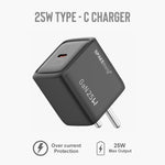Spacething Prime GaN 25W Fast Charger - Black