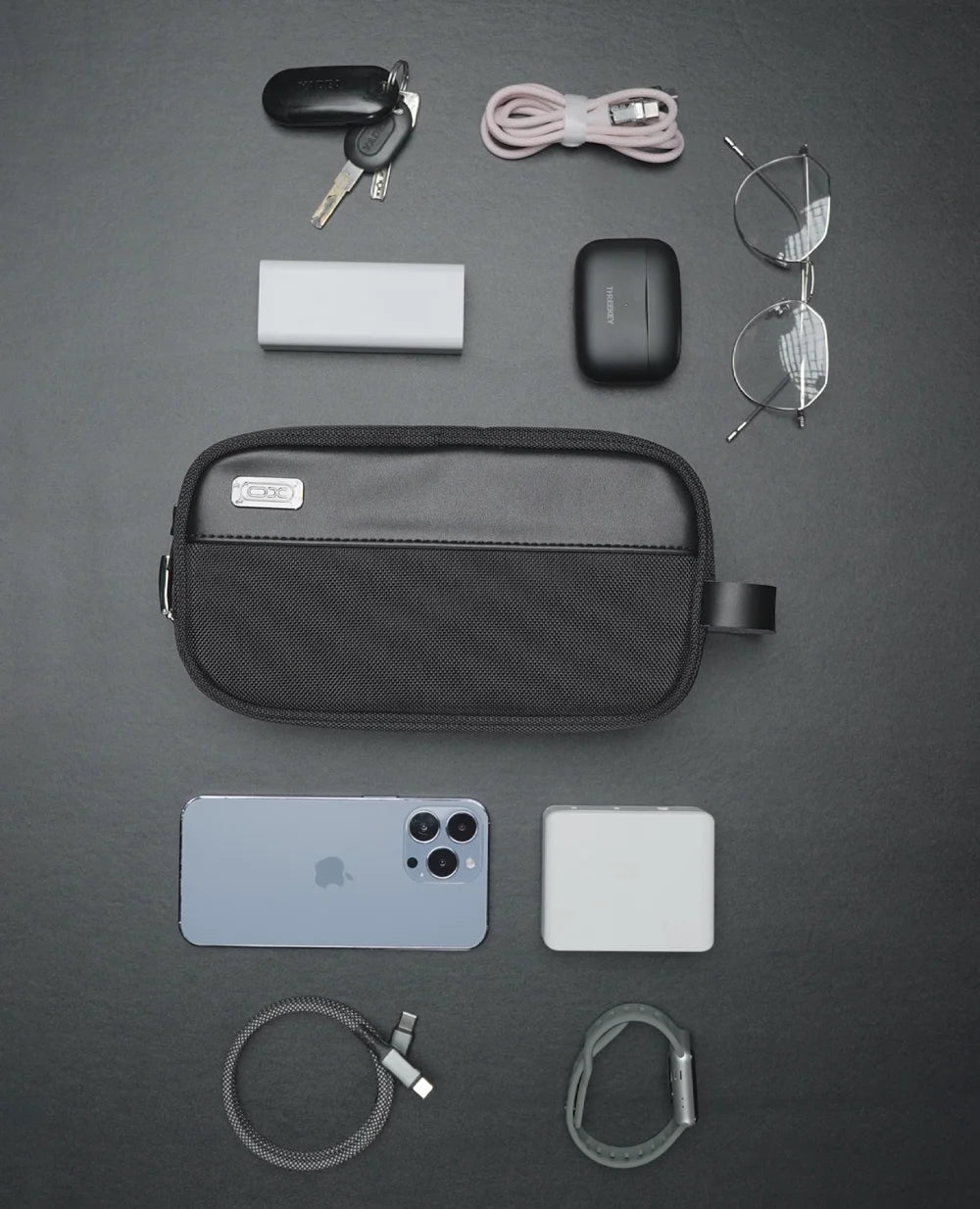 Black Vault Tech Kit Organiser Bag with lock