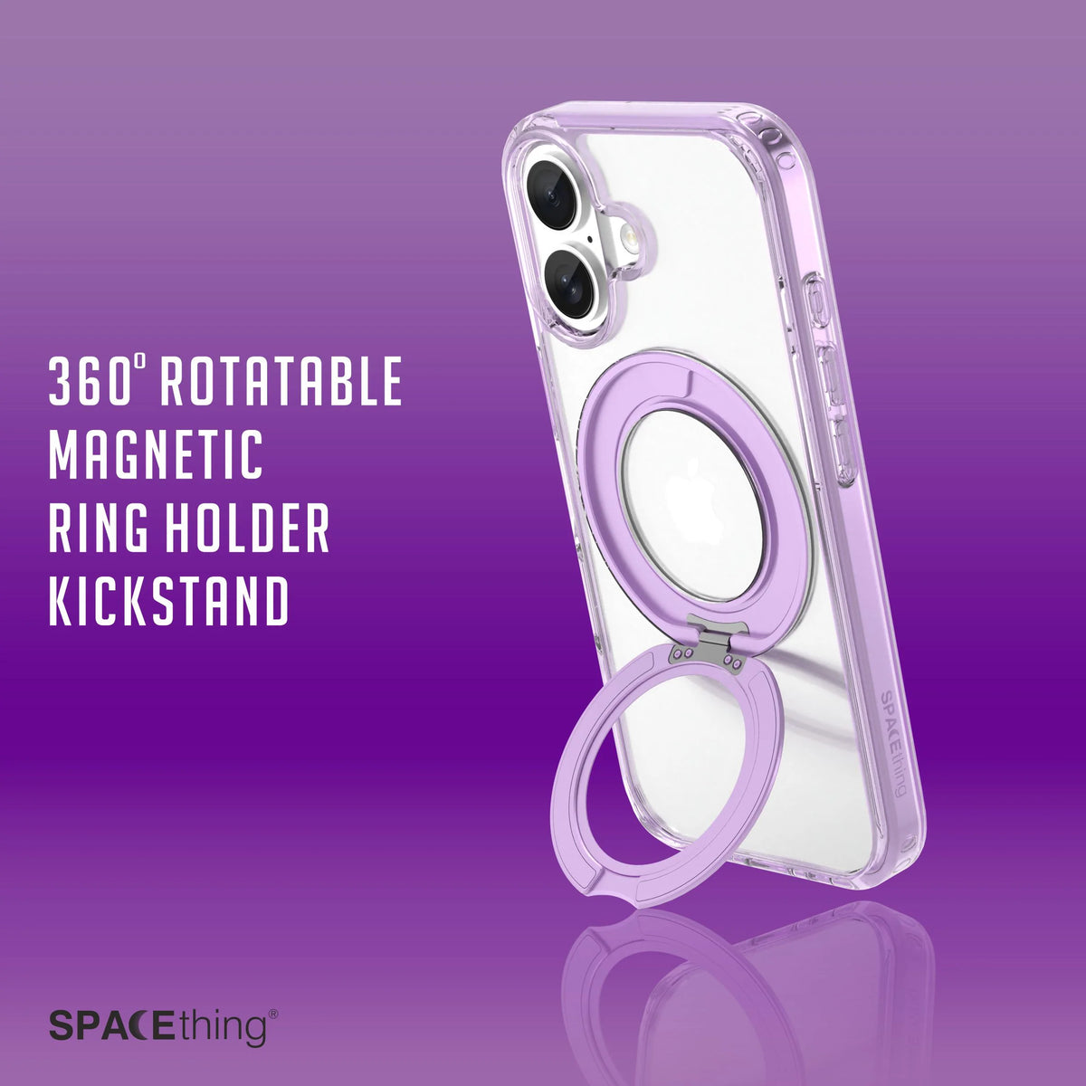 Spacething Marsix 360° Stand Case for iPhone 17 - Purple