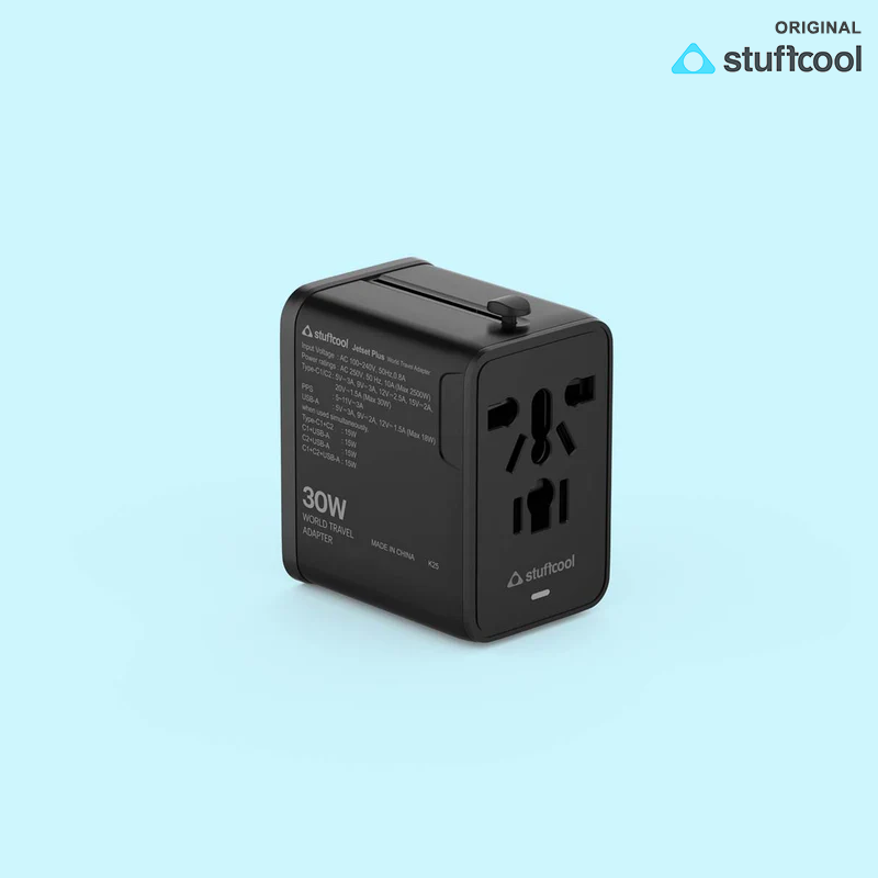 Jetset Plus Universal World Travel Adapter with PD 30W Type-C Port