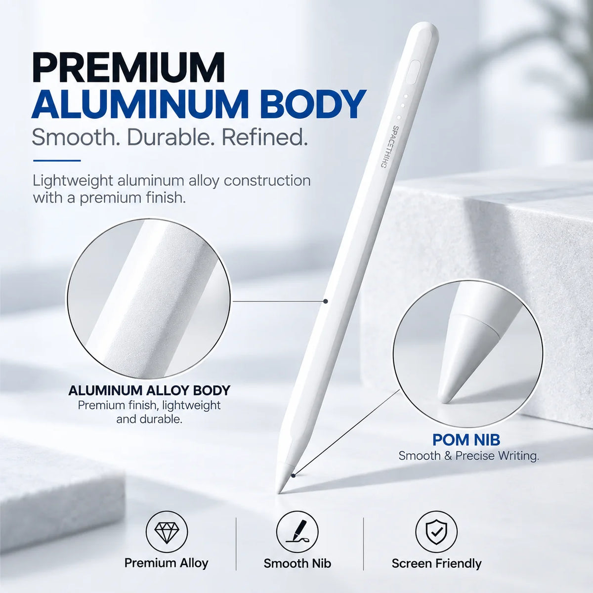 Spacething Sketchpen Pro – Smart Magnetic Stylus Pencil with Advanced Bluetooth Functionality