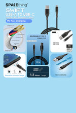 SPACEthing Swift USB to Type-C Cable 1.2m – White
