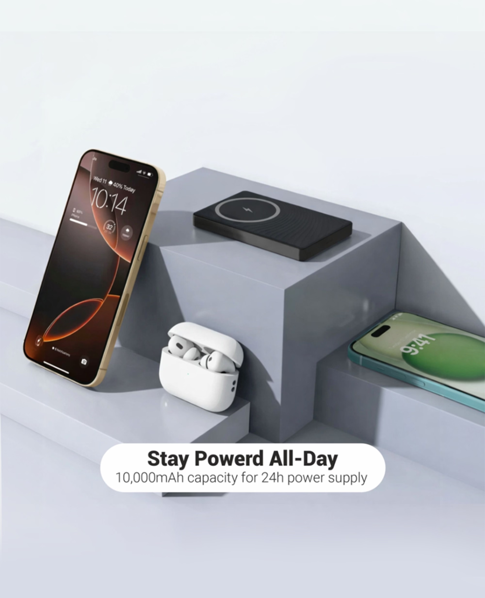 SPACEthing REVON 10000mAh Magsafe Power Bank - Blue