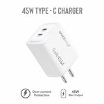 Spacething Prime GaN 45W 2C Fast Charger - White