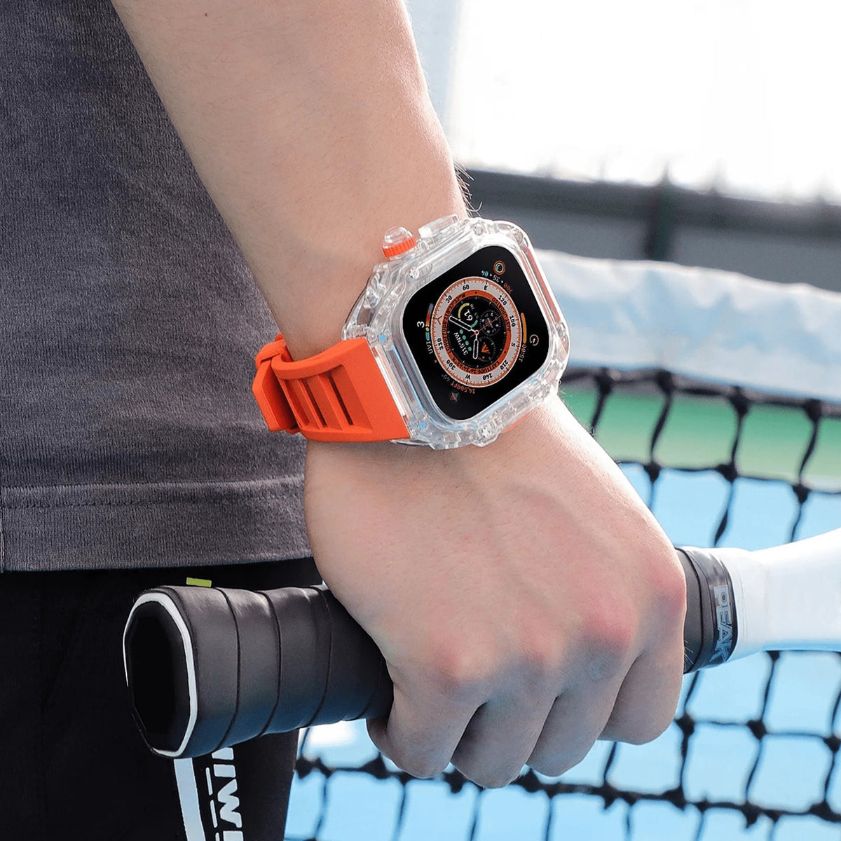 Luxury Richard Transparent Case - Orange 45 MM