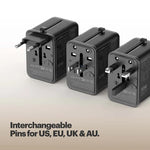 Jetset Plus Universal World Travel Adapter with PD 30W Type-C Port