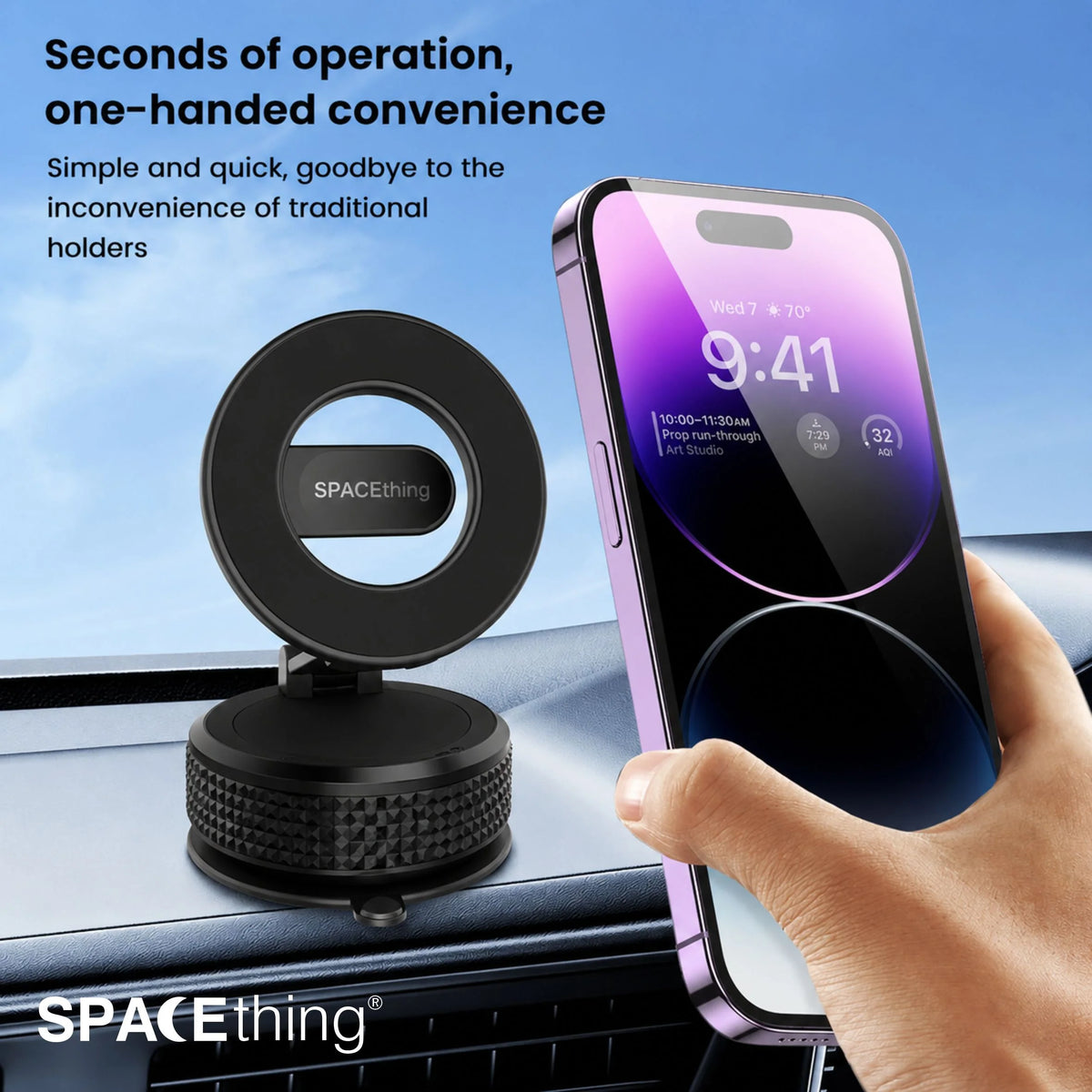 Spacething Mag Pro Phone Stand - Black