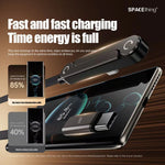 Spacething Titanlink Type c to c Cable With i phone Stand - Black