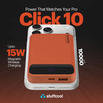 Click 10000mAh Slim Magnetic Wireless Powerbank (ORANGE)