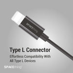 Spacething Vibra Tune Type-L Earphone - Black