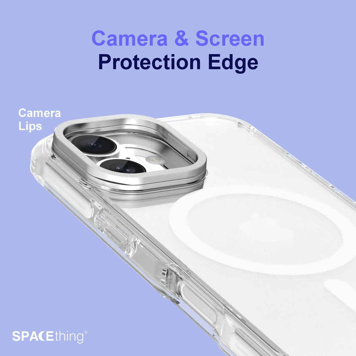 Spacething Helix MagClick Stand Case for iPhone 17 - Silver