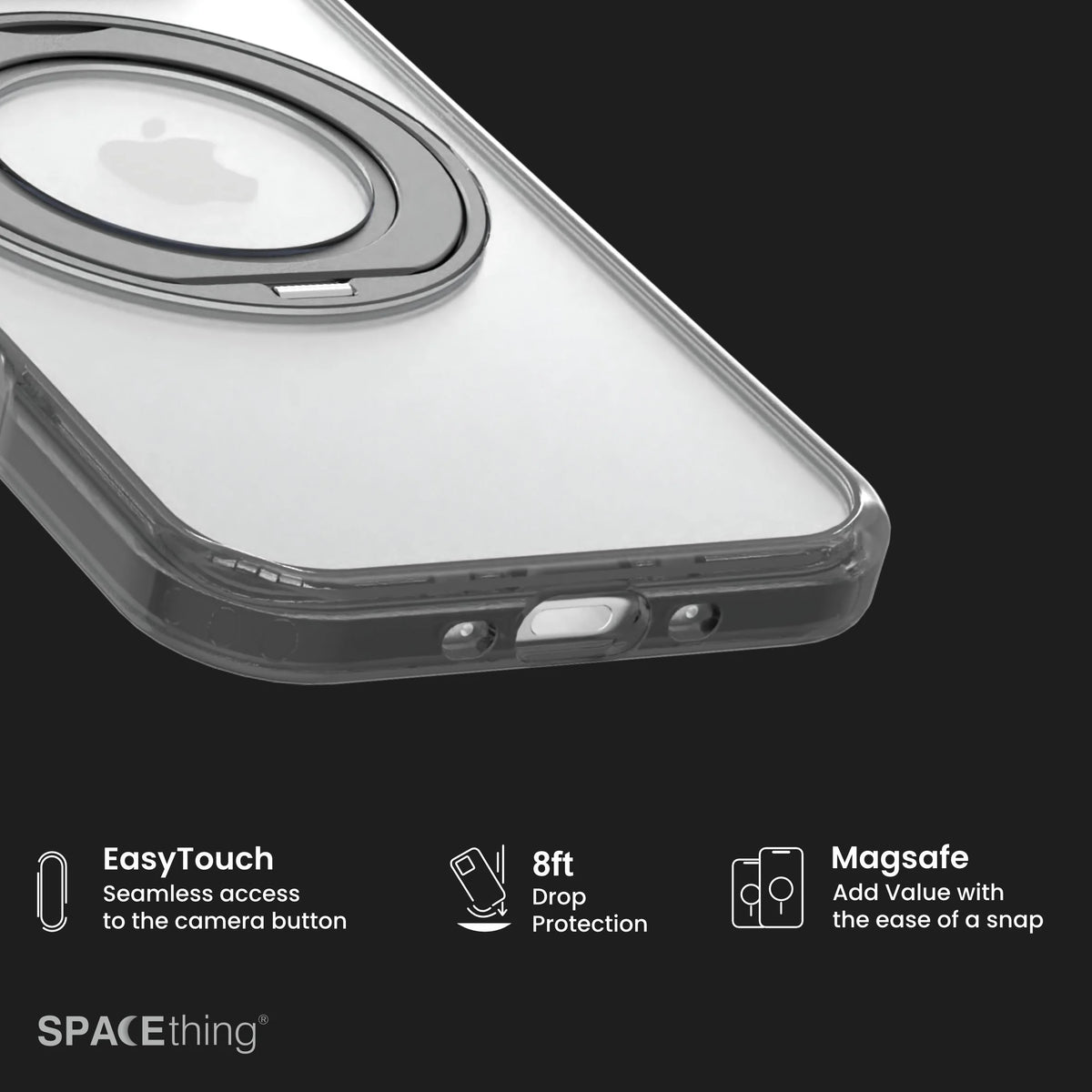 Spacething Marsix 360° Stand Case for iPhone 17 Air - Black