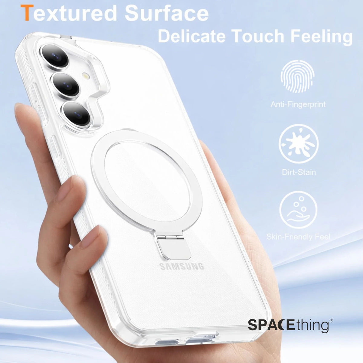 Spacething Samsung Galaxy S25 Marsix MagSafe Stand Case - Clear