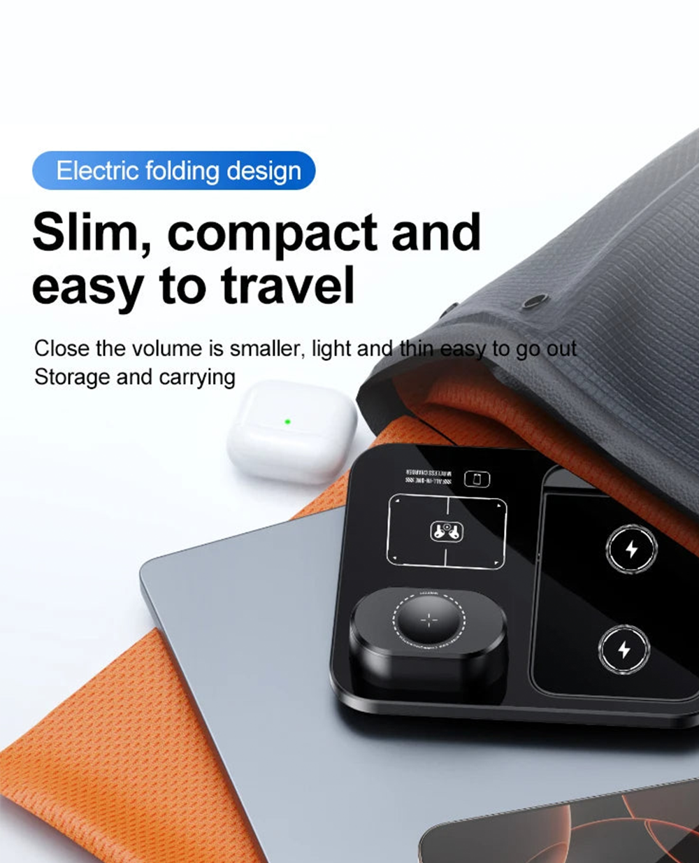 3-in-1 Wireless Charging Station with Touch Buttons