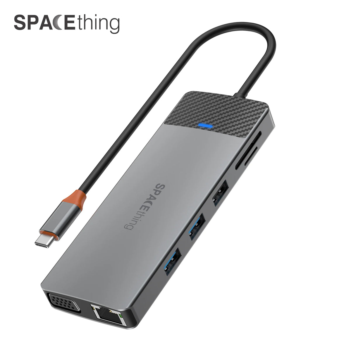 Spacething Linker 12-in-1 USB-C Hub – Grey