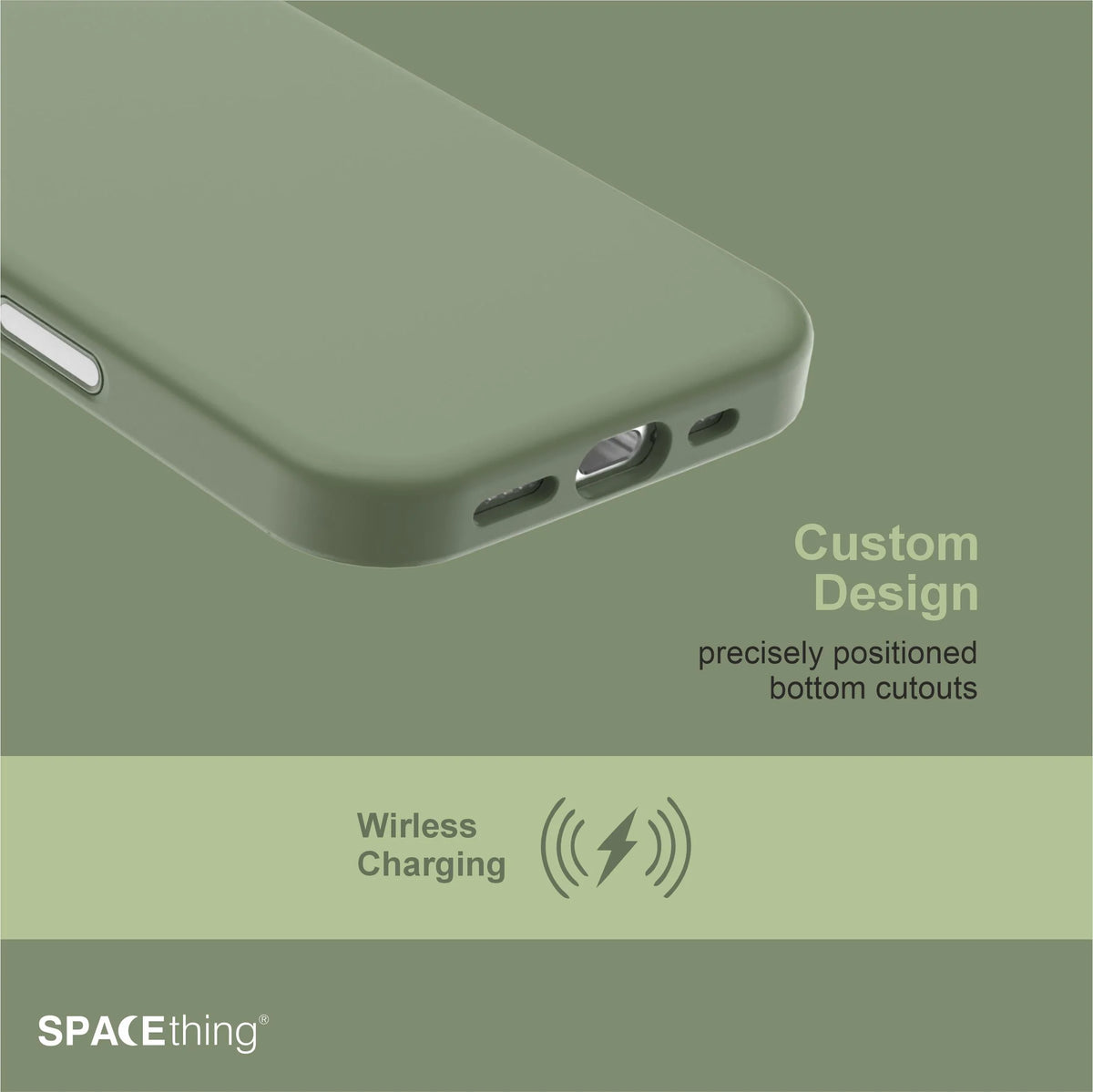 Spacething Smoothie Silicone Case for iPhone 17 - Green
