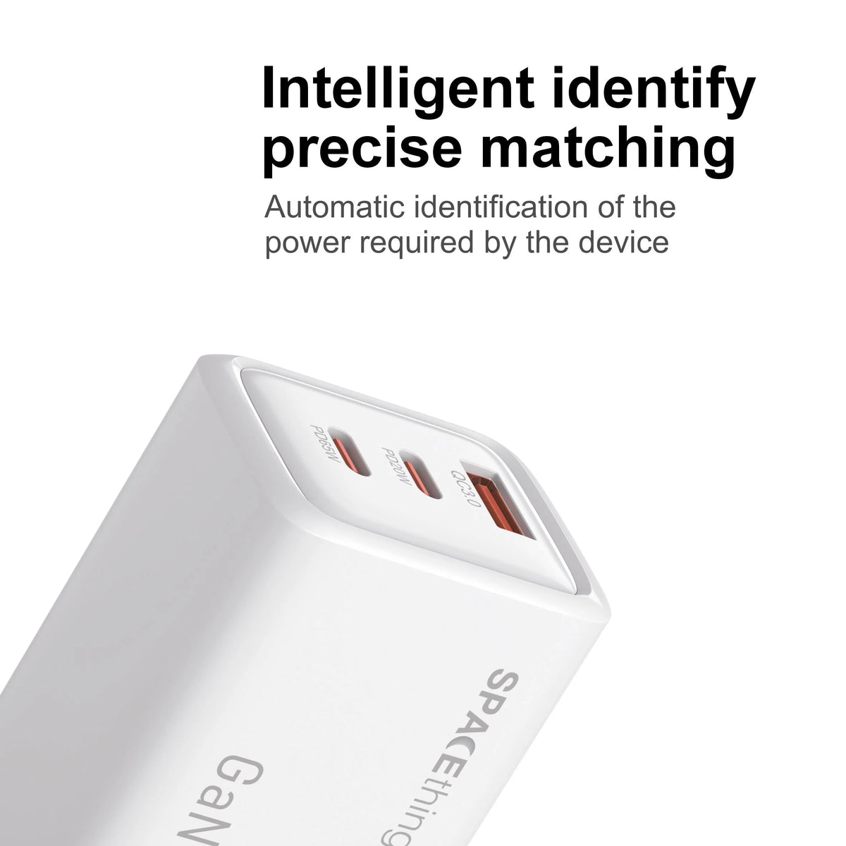 Spacething Prime GaN 65W 2C1A Fast Charger - White