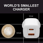 Spacething Nexio 25W GAN Dual Port Wall Charger ( 1C+1A ) - White