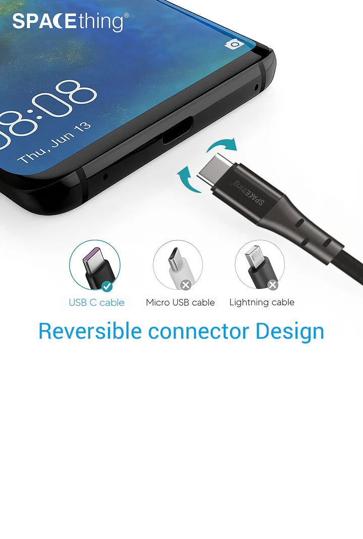 SPACEthing Swift USB to Type-C Cable 1.2m – White