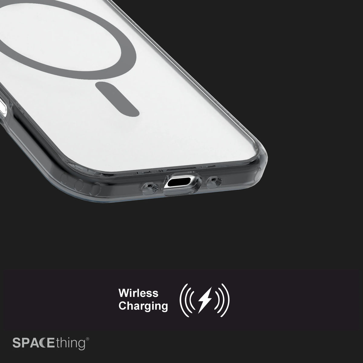 Spacething Minimal MagSafe Case for iPhone 17 Air - Black