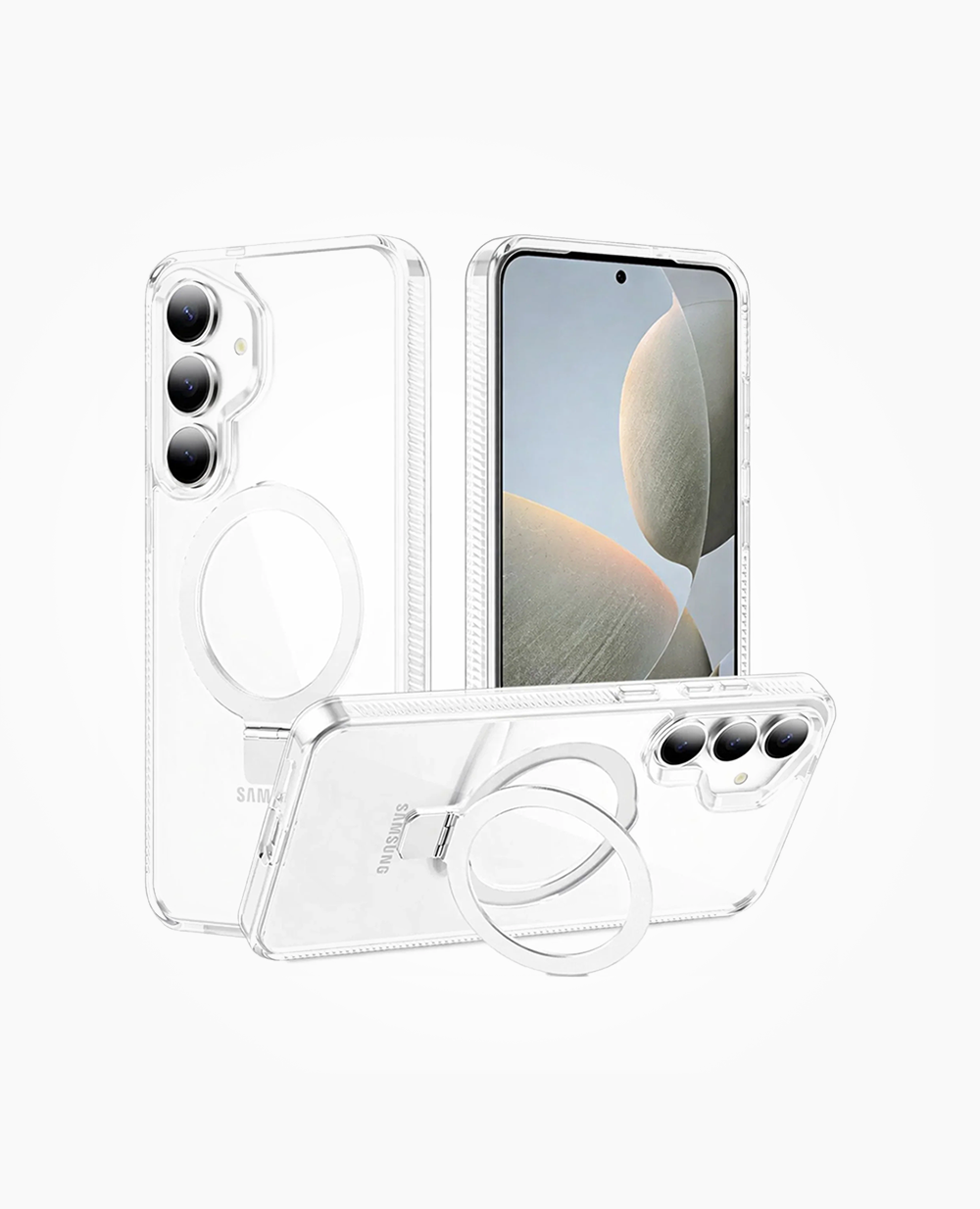 Spacething Samsung Galaxy S25 Marsix MagSafe Stand Case - Clear