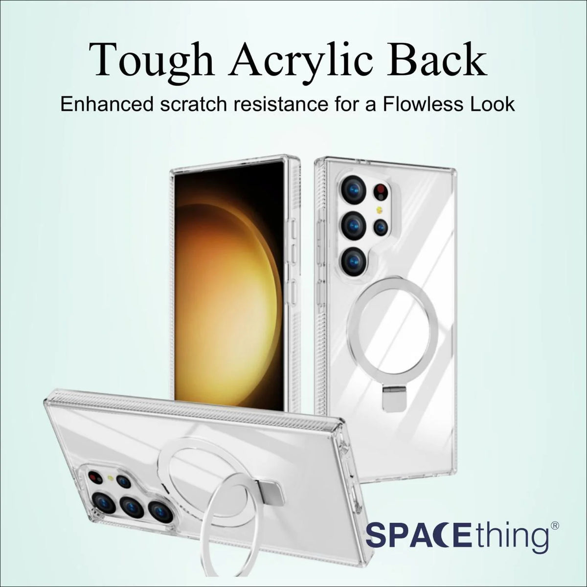 Spacething Samsung Galaxy S25 Ultra Marsix MagSafe Stand Case - Clear