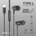 Spacething Vibra Tune Type-L Earphone - Black