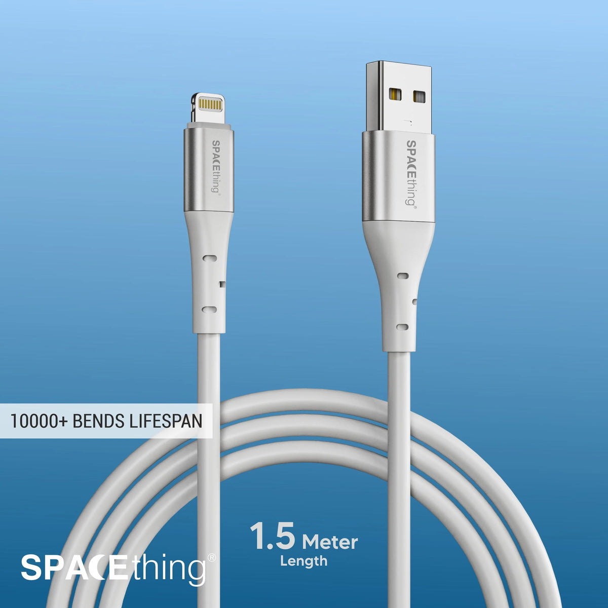 SPACEthing Swift USB-A to Lightning Cable – Black (1.2M)