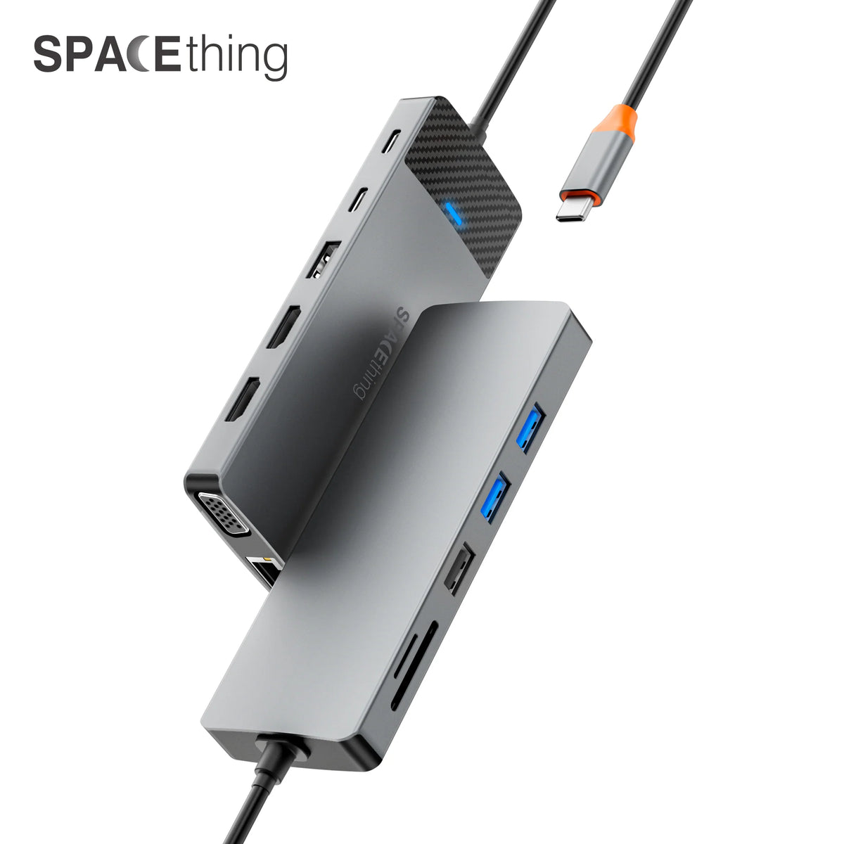 Spacething Linker 12-in-1 USB-C Hub – Grey