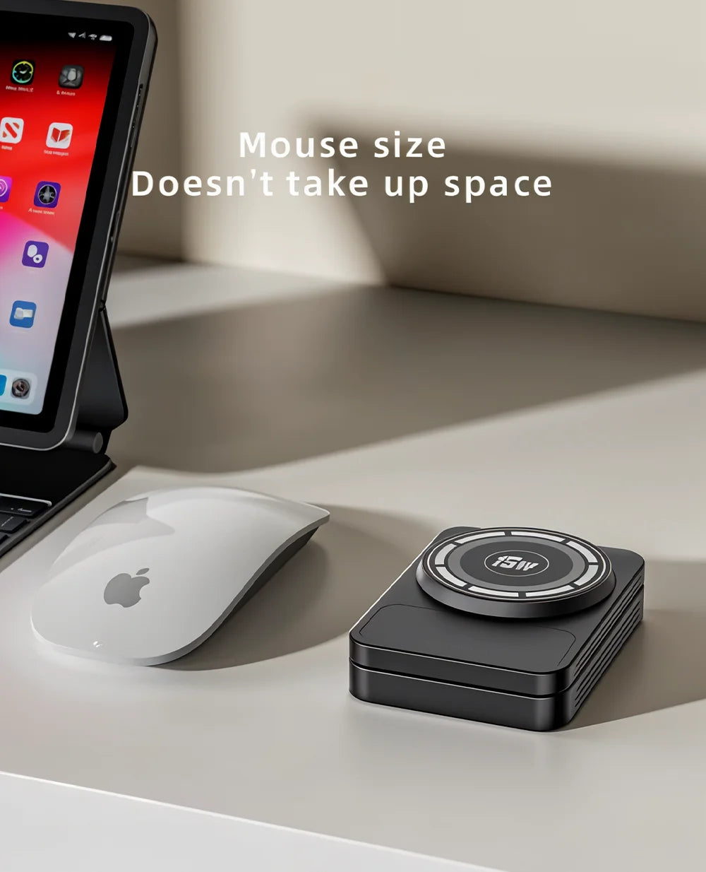 3-In-1Foldable Qi2-Certified Magsafe-Compatible Wireless Charger ( Titanium Grey )