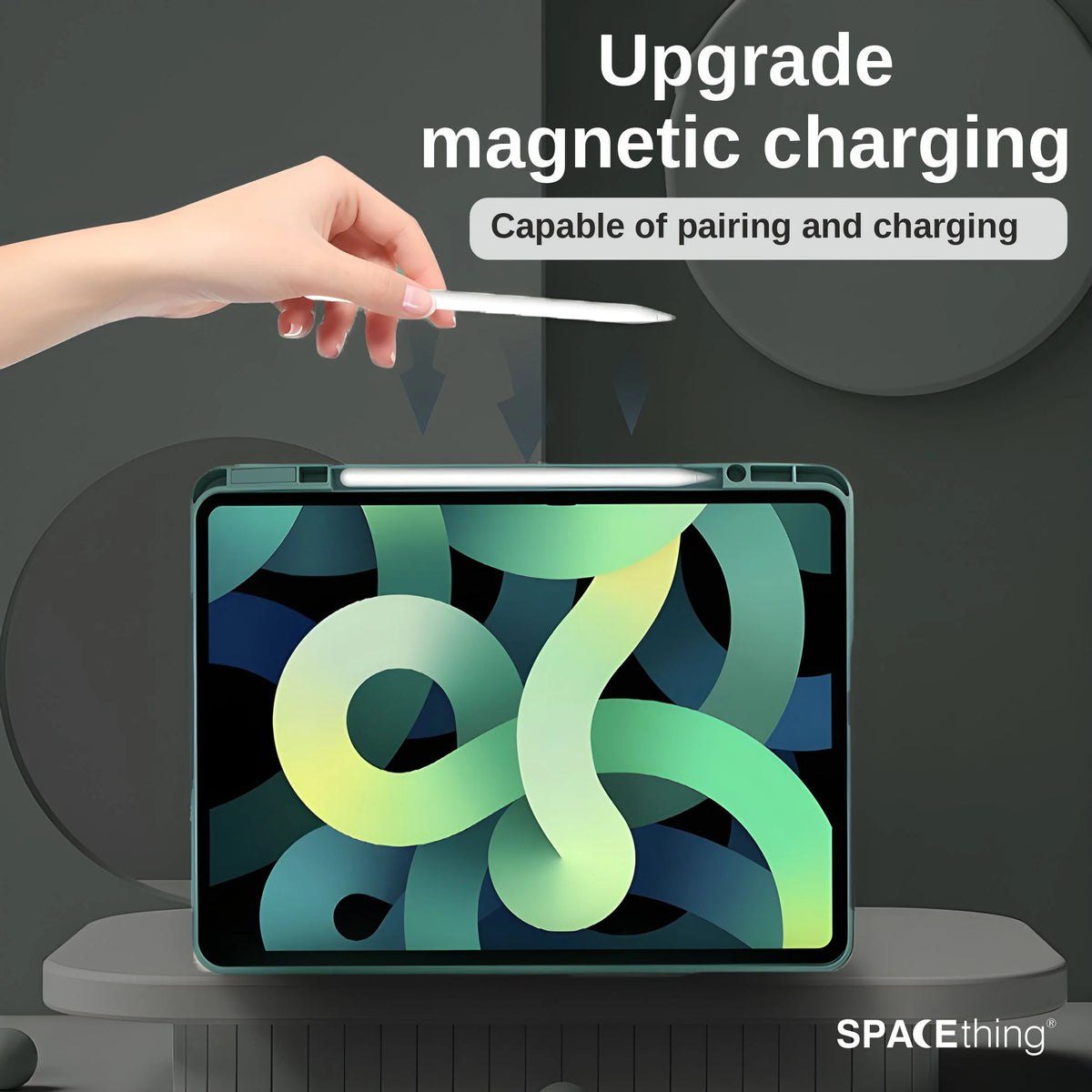 Spacething Marsix Anti-bacterial Drop Proof Case | iPad Pro M4 13" – Grey