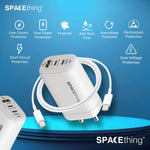 Spacething Omni Plus 95W GaN Charger PD&PPS 2-USB-C + 1-USB-A Ports Colour - White