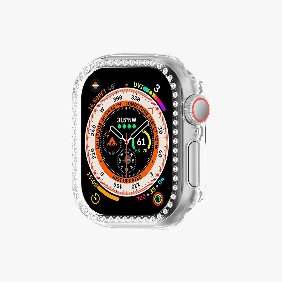 Apple Watch Diamond Plated Protective Hard Case - Clear 40 MM