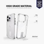Premium Clear Case with Aluminium Stand iPhone 14 Pro