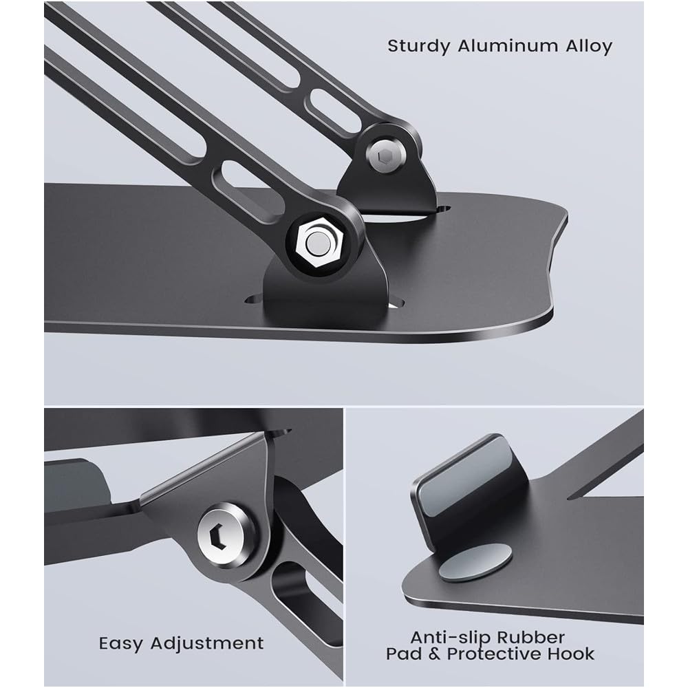 Carbon Steel Laptop Stand with 360 Rotating