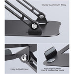 Carbon Steel Laptop Stand with 360 Rotating