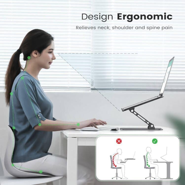 Carbon Steel Laptop Stand with 360 Rotating