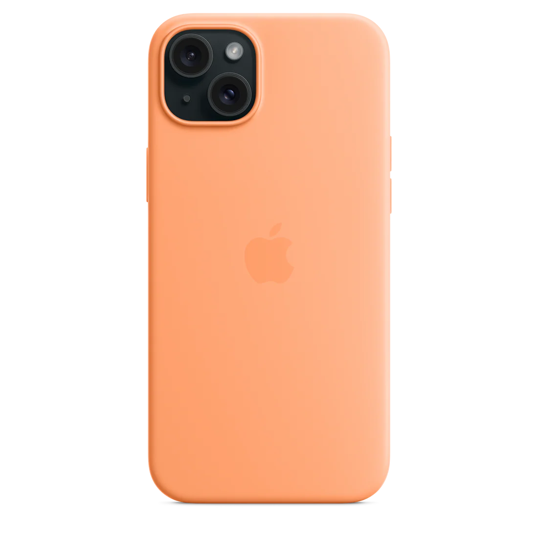 Apple Silicone Case with MagSafe iPhone 15 Orange Sorbet