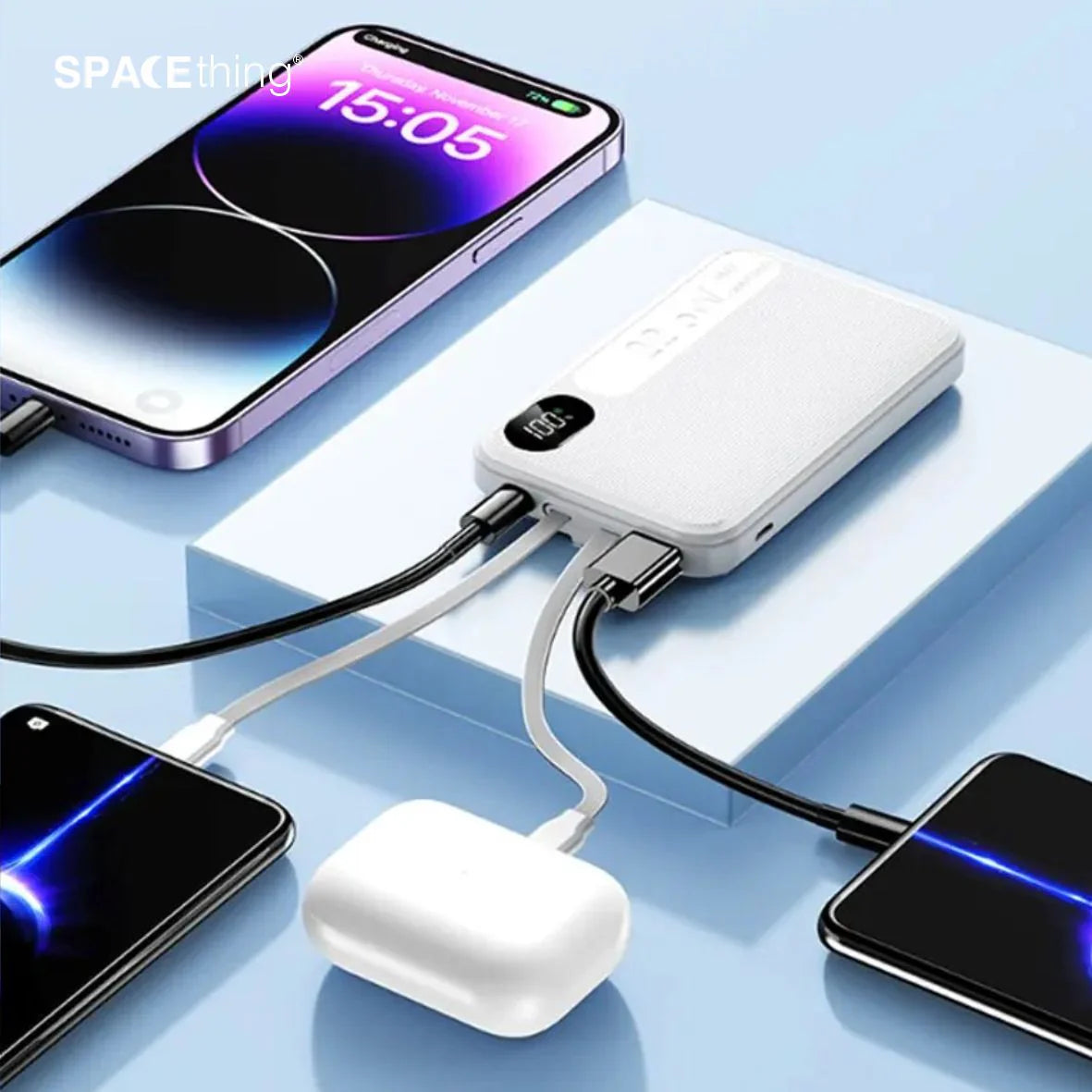 Spacething Elvora 10000Mah Power Bank - White