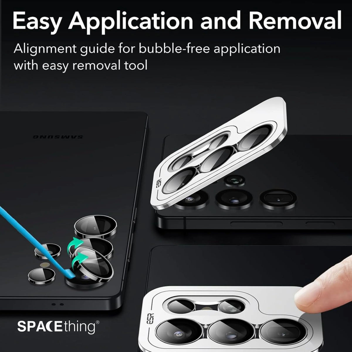 Spacething Samsung S26 Ultra Supreme Clear Camera Lens - Clear