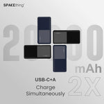 Spacething Milos 20000 mAh PD 22.5W Power Bank - Blue