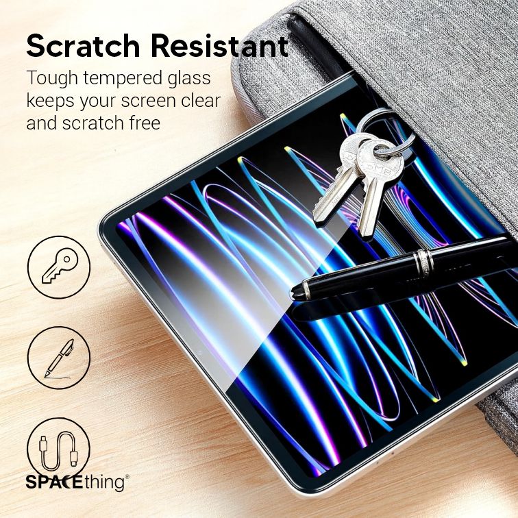 Spacething Clear Tempered Glass for iPad 10.5" - Clear