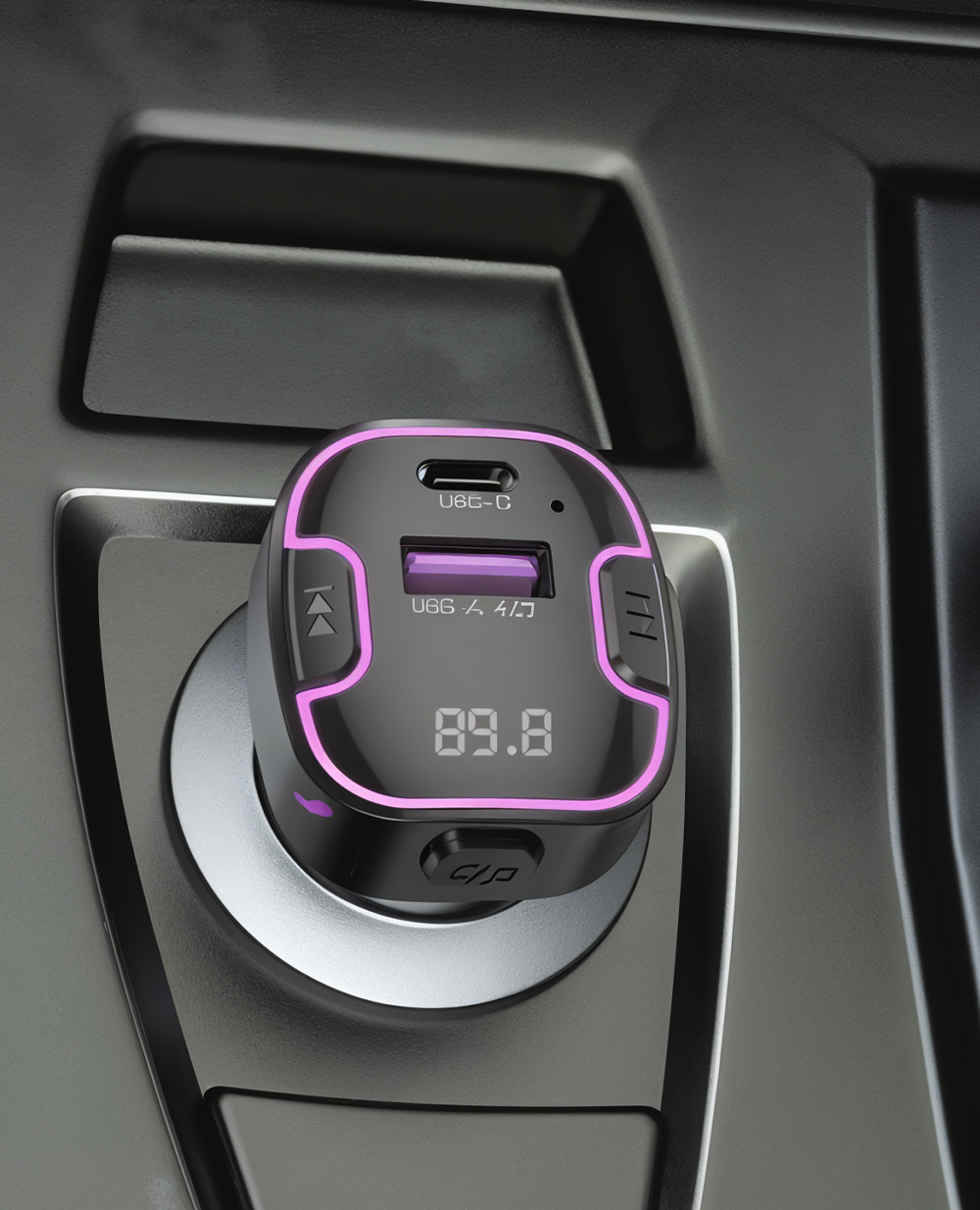 Smart Car Charger Bluetooth MP3 + 2 Port Charging with Light