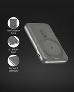 SPACEthing Monte Carlo 10000mAh Magsafe Power Bank - Black