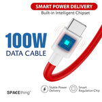 Spacething SuperVOOC 100W USB-A to Type-C Multi-Protocol Cable - Red