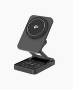 3-In-1Foldable Qi2-Certified Magsafe-Compatible Wireless Charger ( Titanium Black )