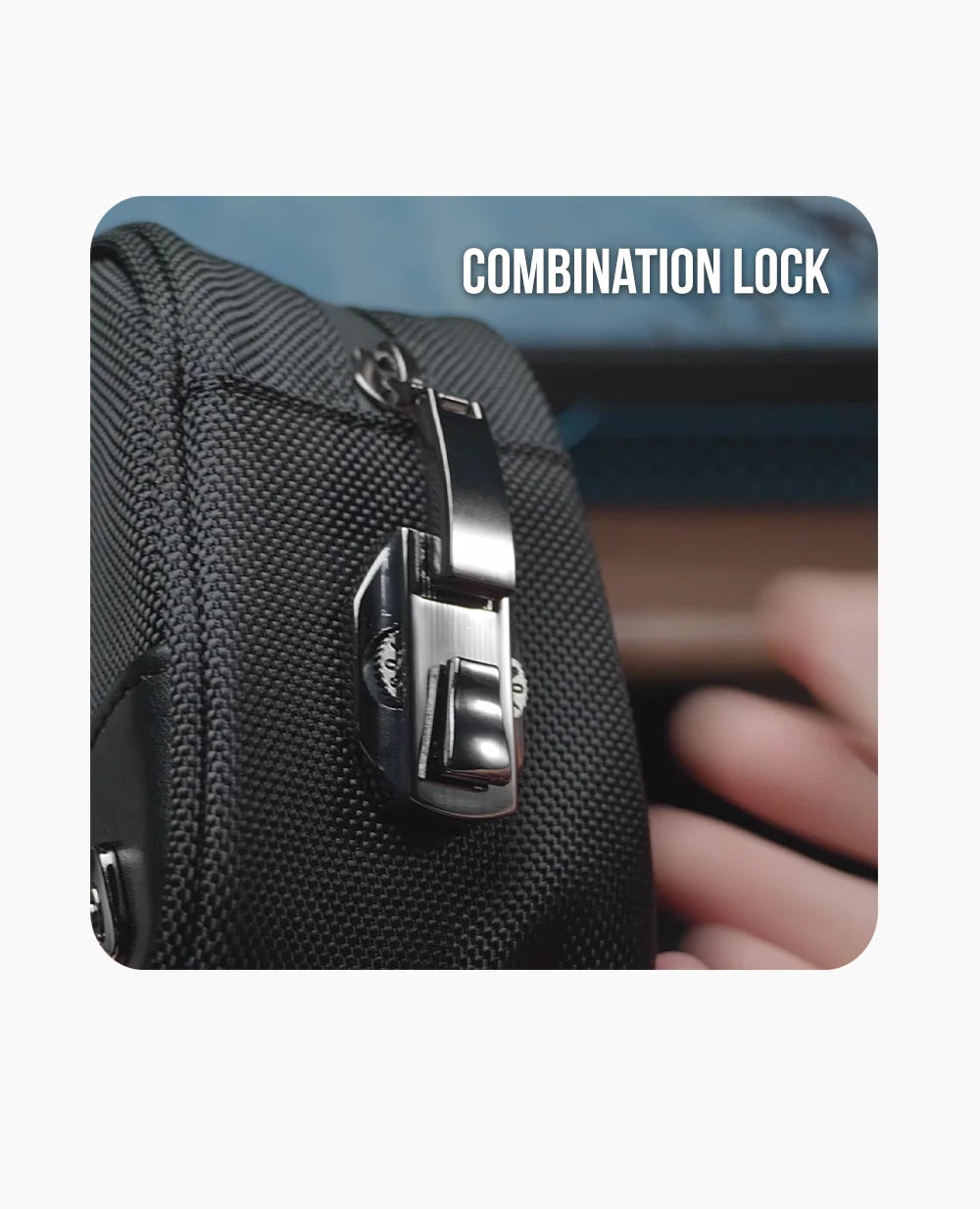 Black Vault Tech Kit Organiser Bag with lock
