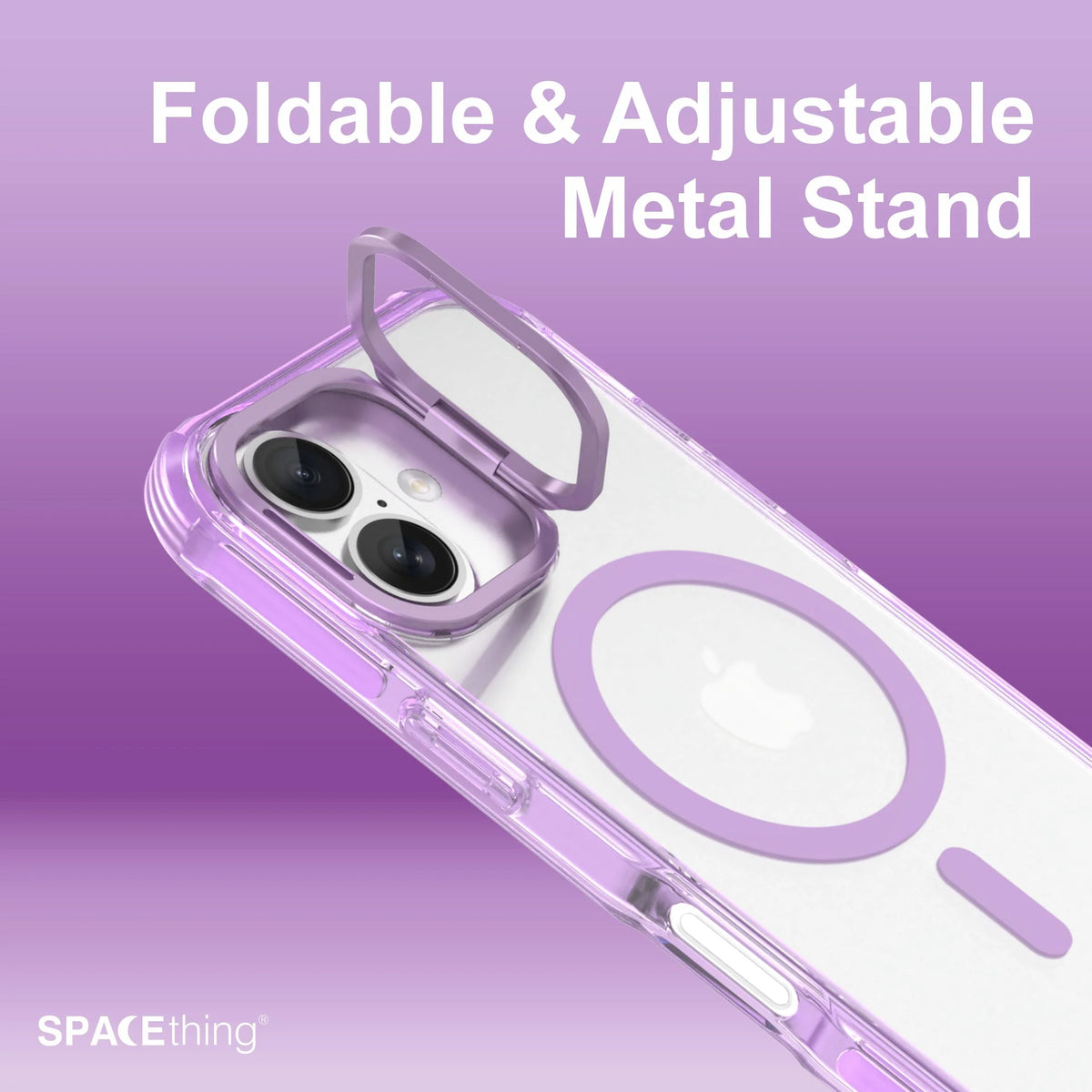 Spacething Helix MagClick Stand Case for iPhone 17 - Purple