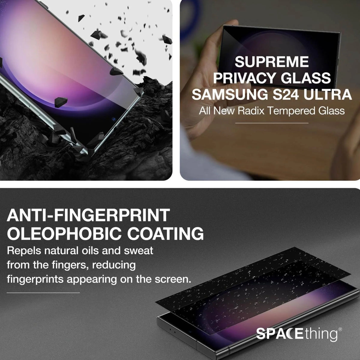Spacething 2 Way Privacy Glass - Black Samsung Galaxy S26 Ultra